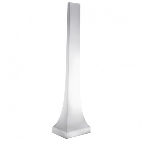 Obelisco de Heliosa blanco brillante apoyo