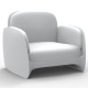 Armchair Vondom lounge Pezzettina white mat