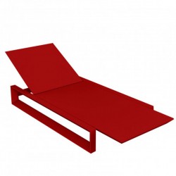 Deckchair longo quadro Vondom esteira vermelha