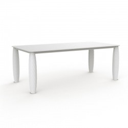 Tabla jarrones VONDOM rectangulares 210cm blanco mate