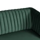 Sofa 2 Places Vintage Green Velvet and Walnut Walnut KosyForm Mantis