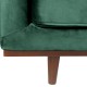 Sofa 2 Orte Vintage grün samt und Nussbaum Walnuss KosyForm Mantis