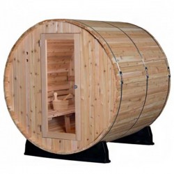 Pináculo do barril de vapor da Sauna Senciotec ao ar livre