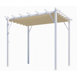 Pergola Aluminium Habrita Anthracite 12m2 with shade canvas