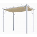 Pergola Alluminio Habrita Antracite 12m2 con tela tonalità