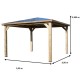 Kiosque de Jardin Blueterm en bois 12.32 m2 Habrita