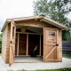 Habrita Solid Wood Garden Shelter 7,42 mq con tetto in acciaio