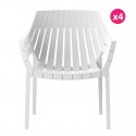 Conjunto de 4 poltronas vondom spritz brancas