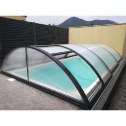 Pool-Schutz aus Aluminium und Polycarbonat 394 x 854 x 140