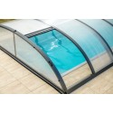 Pool shelter in Anthracite Aluminum and Polycarbonate 390 x 642 x 75