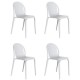 Lot de 4 chaises Vondom Brooklyn blanc