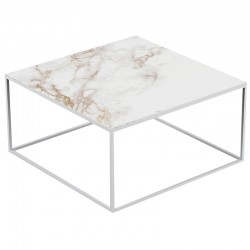 Square coffee table Pixel Vondom Entzo white and white legs 80x80xH25