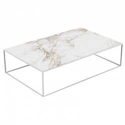 Mesa de centro Pixel Vondom Dekton Entzo pernas brancas e brancas 160x100xH25