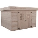 Wooden Garden Shed Dinan Habrita 20.64 m2 with Flat Roof