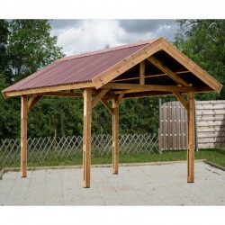 Houten Carport 18m2 met Habrita Dak