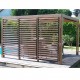 Pergola en bois Habrita avec Ventelles amovibles sur Toiture et un côté 348x310x232 Veneto