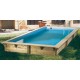Pool Wood Ubbink Sunwater 300x555 H140 Liner Blue
