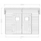 Garden shed Habrita solid wood 25,37 m2 with flat steel roof