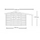 Garden shed Wood Habrita 5,06 m2 with awning 2.69 m2