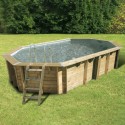 Pool Wood Ubbink Océa 400X610 H130cm Liner Grey