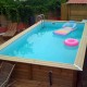 Piscine Bois Ubbink Linéa 350x650 H140cm Liner Gris