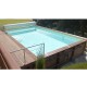 Piscine Bois Ubbink Linéa 350x650 H140cm Liner Gris