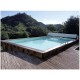 Piscine Bois Ubbink Linéa 350x650 H140cm Liner Gris
