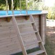 Piscine Bois Ubbink Linéa 350x650 H140cm Liner Gris
