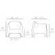 Lot de 4 Fauteuils Lounge Solid Vondom bronze