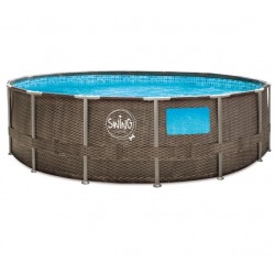 Pool Swing Elite Round Design rotan 457x122 met patrijspoort