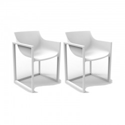 Set of 2 Wall Street Armchairs Vondom White