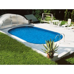 Ovaler Pool Azuro Ibiza 350x700 H150 mit Sandfilter