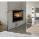 Round Wood Stove Ferlux Elipse Panoramic 8 kW on Central Stand