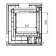 Inserto in legno Ferlux Panoramic 90 con 3 lati vetrati 18 kW