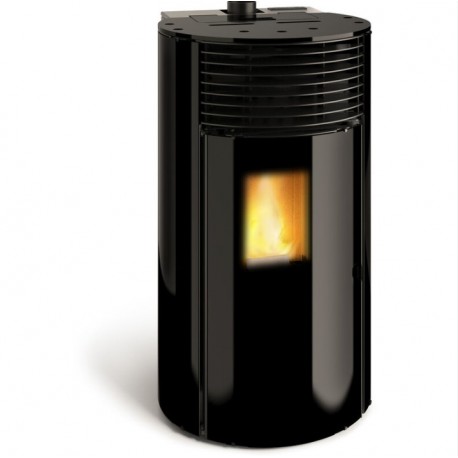 Pellet Stove Ferlux Helen Magique 6 kW Black Glass Round