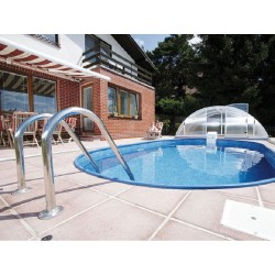 Ovaler Pool Ibiza Azuro 800x416 H120 mit Sandfilter
