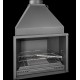 Ferlux wood stove with Forno 60 oven in 16kW steel with glass