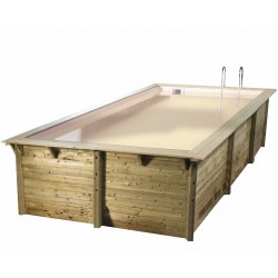 Piscina Madera Ubbink Azura 430x300 H126cm Beige Liner