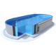 Piscina ovale Ibiza Azuro 900x500 H150 fodera blu