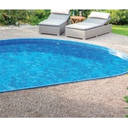 Ovaler Pool Ibiza Azuro 11mx5m H150 blauer Liner
