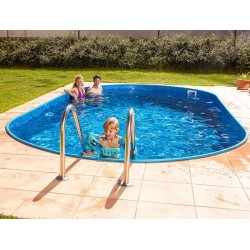 Oval Pool Ibiza Azuro 11mx5m H150cm Buried with Sand Filter