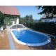 Piscina Ovale Ibiza Azuro 12mx6m H150cm Sepolto con Filtro a Sabbia