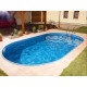 Piscina Ovale Ibiza Azuro 12mx6m H150cm Sepolto con Filtro a Sabbia