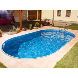 Piscina ovalada Ibiza Azuro 12mx6m H150cm Enterrado