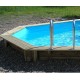 Piscina Legno Acqua Sole 490x300 H120cm Fodera Blu Ubbink