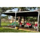 Pergola bioclimatica Habrita 21,5 m2 Alluminio e lato tenda 3,6