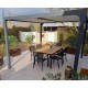 Pergola Bioclimatique Habrita aluminium anthracite 10,80 m2 et Toit avec lames écru