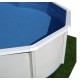 Oberirdischer Pool TOI Ibiza Oval 730x366x132 mit komplettem weißen Kit