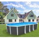 Above ground pool TOI Ibiza Oval 915x457x132 with complete kit Anthracite