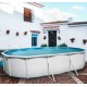 Oberirdischer Pool TOI Mallorca oval 550x366 mit komplettem Kit Anthrazit